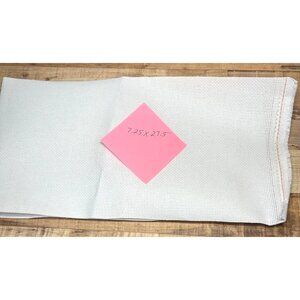 White Aida Cross-Stitch Fabric 7.25" X 27.5" For Embroidery 14 Count